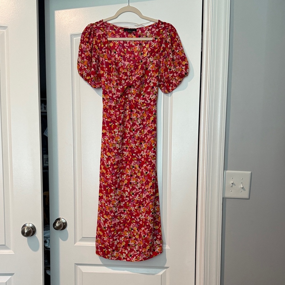 Sanctuary Red Floral Midi Dress